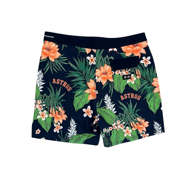 Men's 32" HOUSTON ASTROS Baseball Texas Swimming Drawstring Shorts / Trunks - Picture 5 of 5